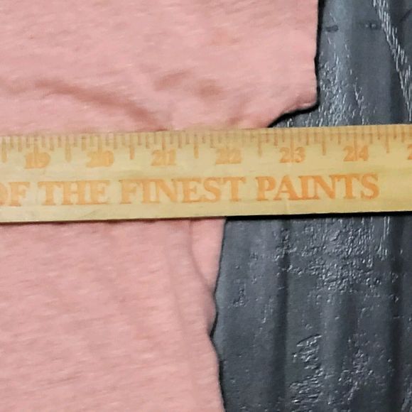 **SOLD**Chicos Linen Blouse Womens Sz 2 /Large Peach V-Neck Short Sleeve Tunic - Picture 8 of 10